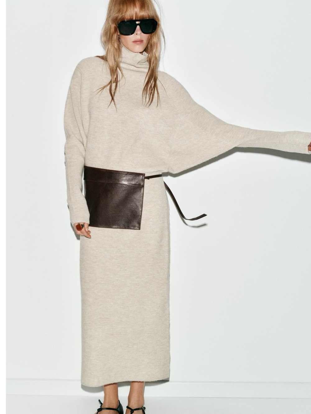 ZARA batwing sleeve knit dress
